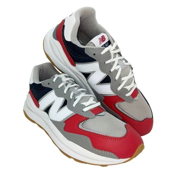 New Balance 57/40 Men's Pre-owned Red/Gray Athletic Sneakers - sz. 7 - AWESOME! - Picture 1 of 7